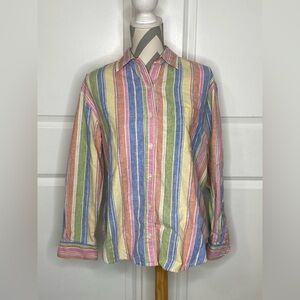 Vintage Jones Studio Large Pastel Striped Top